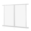 RV Screen Door Protector, 800 x 723.9 mm Door Grille, Easy to Install and Disassemble, Reinforced Breathable Protective Mesh, Aluminum Alloy Camper RV Entry Protector for Pet Protection, White