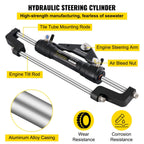 Hydraulic Boat Steering Kit, 300HP Hydraulic Steering Kit Helm Pump, Cylinder, Wheel, 24 Feet Hose Hydraulic Steering Seal Kit, Corrosion-Resistant Boat Steering System Marine Steering Kit