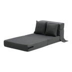 Folding Sofa Bed, 3-in-1 Foldable Couch Bed with 2 Pillows and Washable Cover, 25D High Density Memory Foam Convertible Sleeper Chair Bed, Futon Couch for Living Room, Bedroom, Dark Grey(Single)