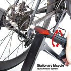 Portable Indoor Exercise Bike Trainer Stand Stationary Bicycle Training Stand Magnetic 6 Level Resistance For Indoor Riding with Noise Reduction Wheel