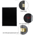 Jersey Frame Card Display Case Lockable Large Sports Jersey Showcase Box for Football Soccer Basketball Baseball Hockey with UV Protection Acrylic Black