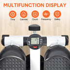 Mini Stepper Home Office Stair Stepper Machine with Resistance Bands and LCD Monitor for Full Body Workout Cardio Exercises Calves Trainer Calf Stretch