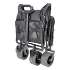 Foldable Camping Wagon 150L Portable Hand Trolley with All-Terrain Wheels and Tailgate For Outdoor Picnic Shopping Sports Max Load 200Kg Utility Cart
