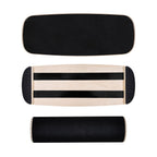Wooden Balance Board Non-Slip Roller Board Home Fitness Balance Trainer Improves Core Stability for Snowboard Skateboard Surf Yoga Training Max Load 200kg