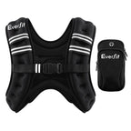 Everfit 3kg Weighted Vest Men Women, Reflective Running Vest with Armband Pouch