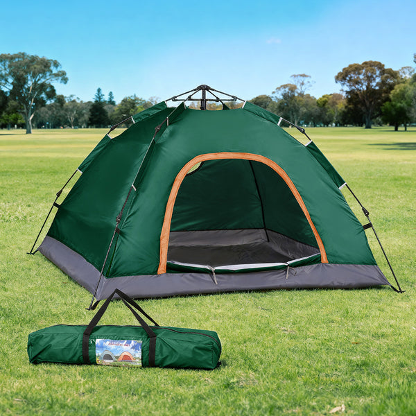 Green Instant Pop Up Camping Tent for Outdoor Hiking