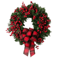 Best Christmas Wreath Red Berry Bow Front Door | Buy Online at Furniture Things Australia