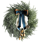 Best Christmas Wreath Artificial Norfolk Bells Ribbon | Buy Online at Furniture Things Australia