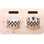 Cat Dog Feeder Bowl Raised Stainless Steel Stand