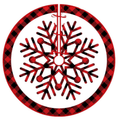 Best Christmas Tree Skirt Plaid with Red Black White Snowflake | Buy Online at Furniture Things Australia