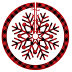 Best Christmas Tree Skirt Plaid with Red Black White Snowflake | Buy Online at Furniture Things Australia