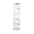 Bookshelf Rotating 360° Transparent Storage
