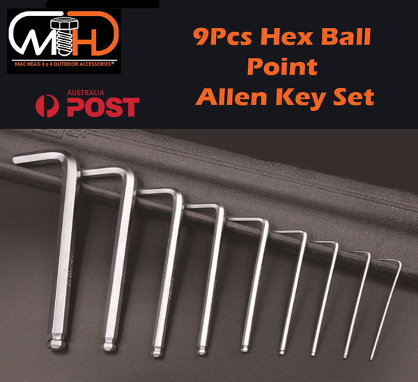 9pcs Long Arm Allen Keys Set Metric Ball End Driver Hex Kit