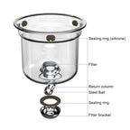 Teapot Glass Magnetic Separation Wood Handle