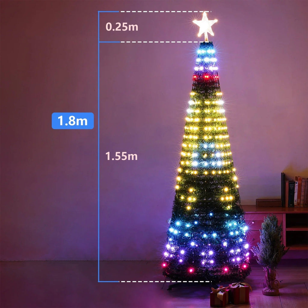 Christmas Tree Star Lights with RGB Smart Bluetooth App
