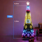 Christmas Tree Star Lights with RGB Smart Bluetooth App