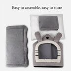 Pet House Folding Winter Bed with Removable Cover