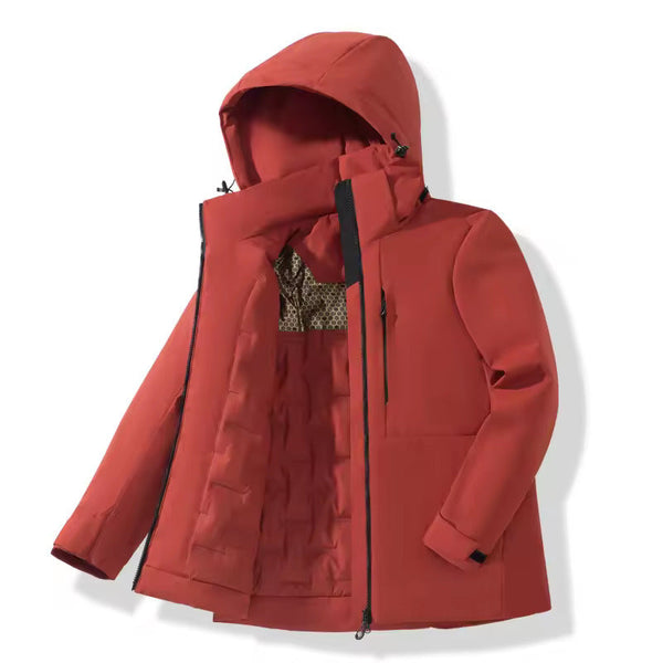 XL Fleece Jacket with Waterproof Windproof (Red)