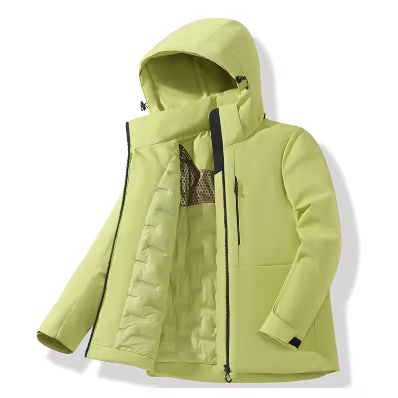 3XL Fleece Jacket with Waterproof Windproof (Green)