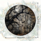 Halloween Wooden Hanging Sign - Full Moon Bat