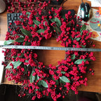 Christmas Wreath Front Door Red Berry Pine