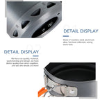 Cooking Pot Set Portable Aluminum Alloy Camping Foldable