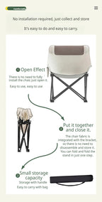 Portable Camping Moon Chair with Back Support