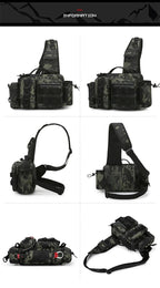 Fishing Tackle Backpack with Rod Holder