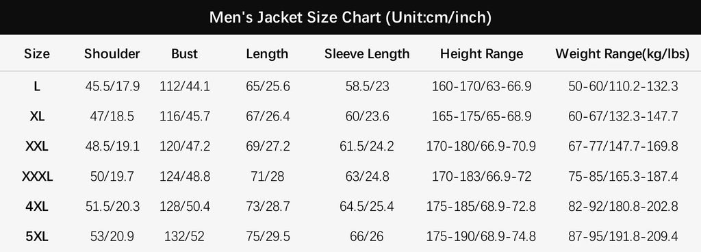 Men's Classic Winter Windbreaker (CG-2XL)
