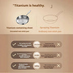 Frying Pan Pure Titanium Non Stick Uncoated Hammer Pattern