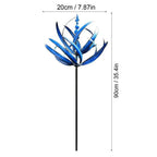 Wind Spinner Metal Retro Garden Windmill Decoration