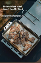 Fry Pan Stainless Steel Portable Thickened Camping Cookware