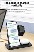 3 in 1 Fast Charging Foldable Stand Wireless Charger