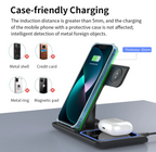 3 in 1 Fast Charging Foldable Stand Wireless Charger