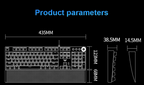 104 Keys Wired Mechanical Keyboard with Backlight