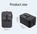 Travel Plug Adapter Universal USB Locking