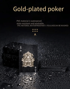Best Poker Cards Waterproof PVC Black Rose Deck | Buy Online at Furniture Things Australia