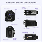 Digital Camera Video Camcorder with Rotating LCD Screen